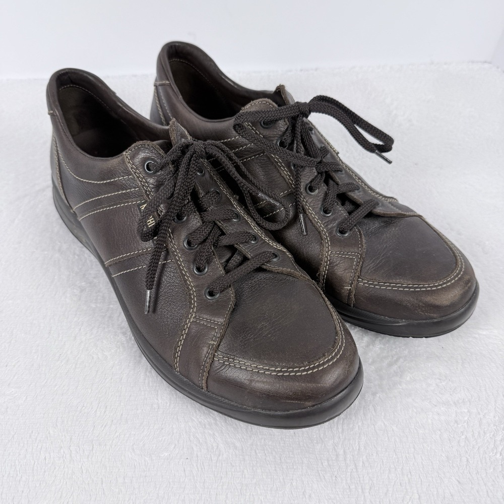 Mephisto Runoff Air-Jet Men's 11 Brown Leather Walking Shoes Lace Up Comfort